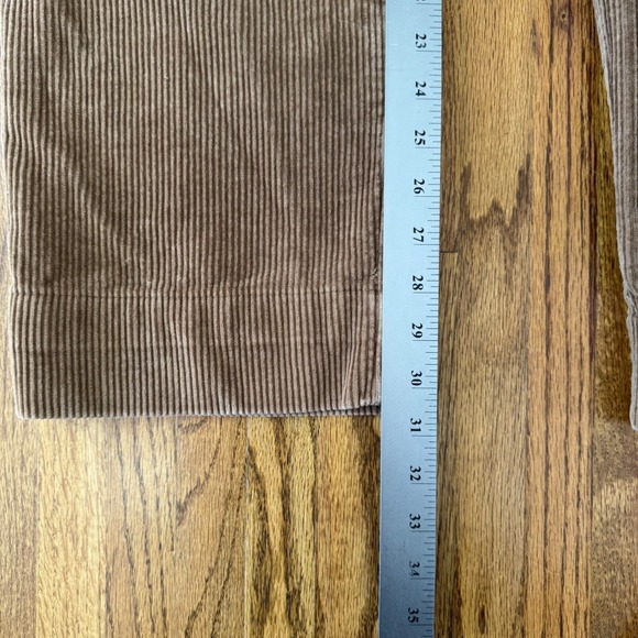JOS A BANK Y2K Men 38X30 Dark Academia Monochrome Camel Corduroy Cuffed Pants - Picture 4 of 8